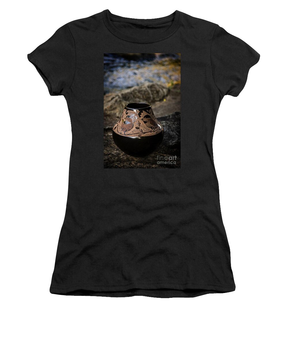 Jon Burch Women's T-Shirt featuring the photograph Santa Clara Bird Pot by Jon Burch Photography