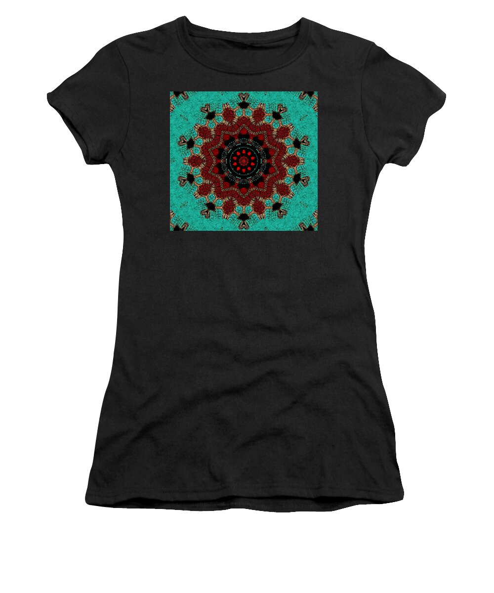 Natalie Holland Art Women's T-Shirt featuring the mixed media Santa Fe Mandala by Natalie Holland