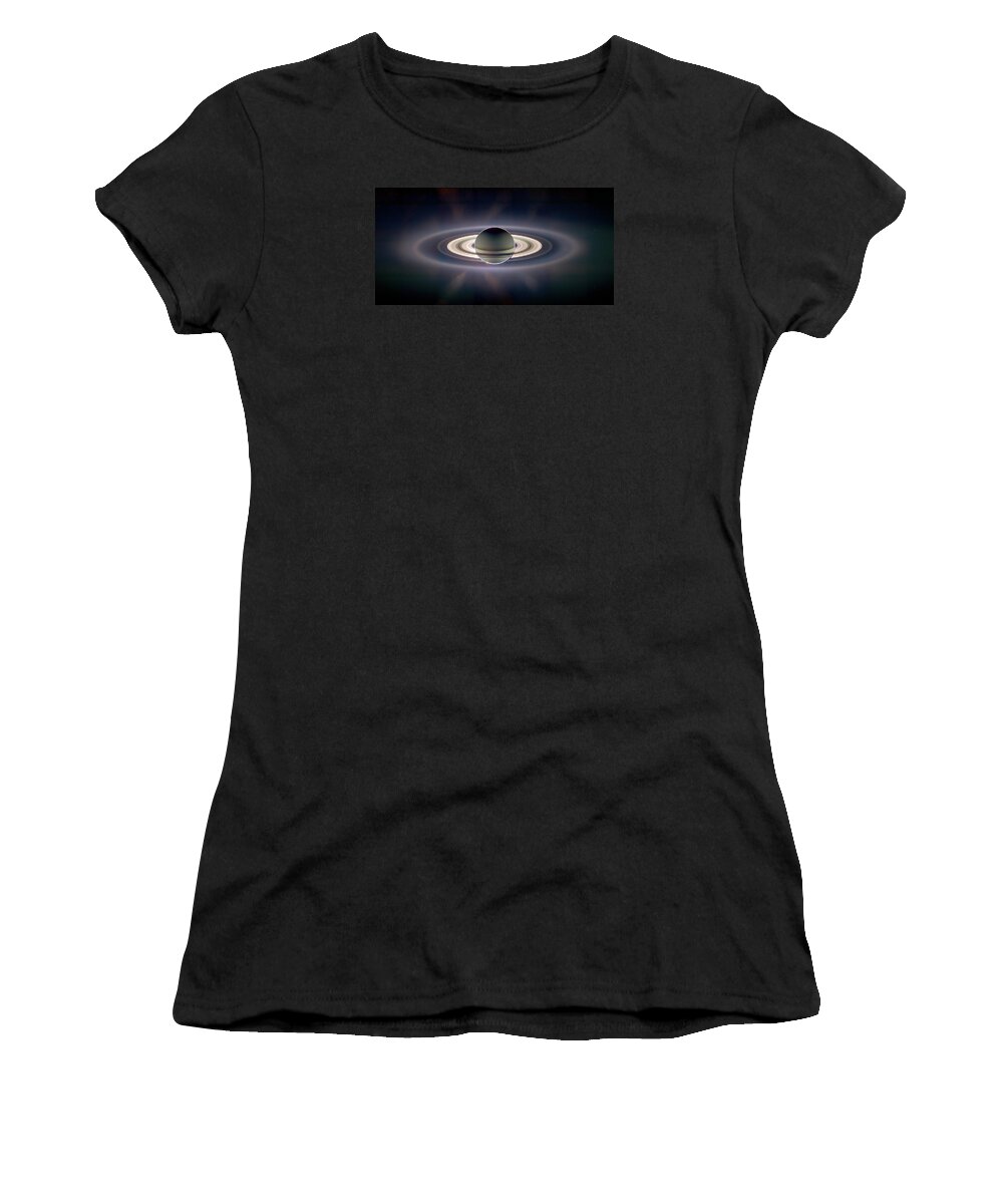 Space Women's T-Shirt featuring the photograph In Saturn's Shadow by Eric Glaser