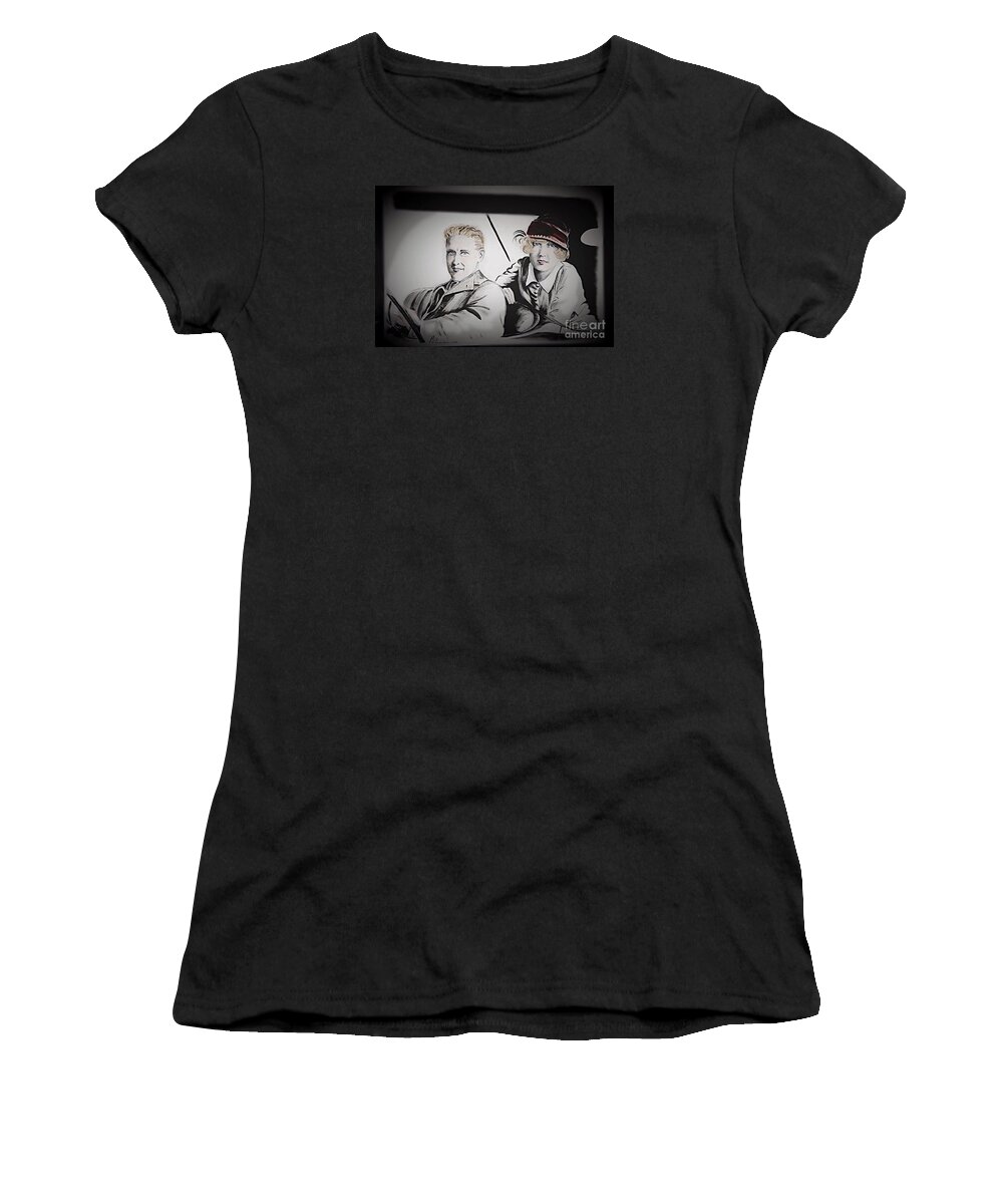 1920 Women's T-Shirt featuring the painting Scott and Zelda by Barbara Chase