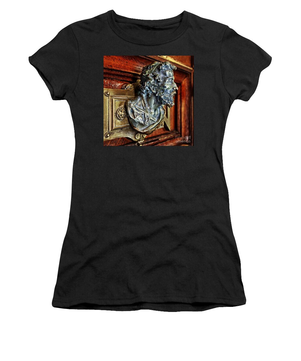 Sintra Women's T-Shirt featuring the photograph sculpture of a Portuguese Man by Mary Machare