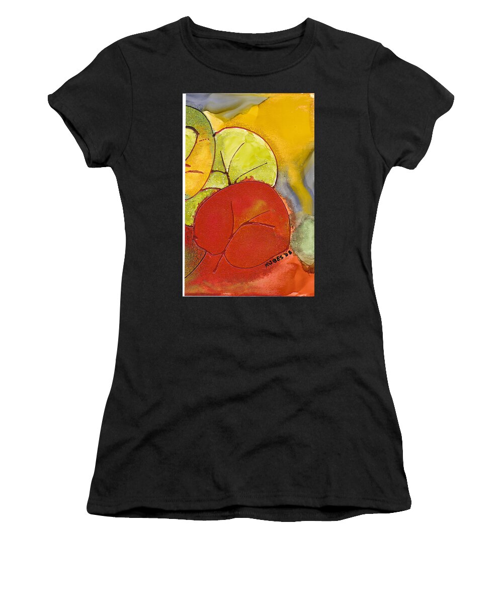 Leaf Women's T-Shirt featuring the painting Sea Grapes by Susan Kubes