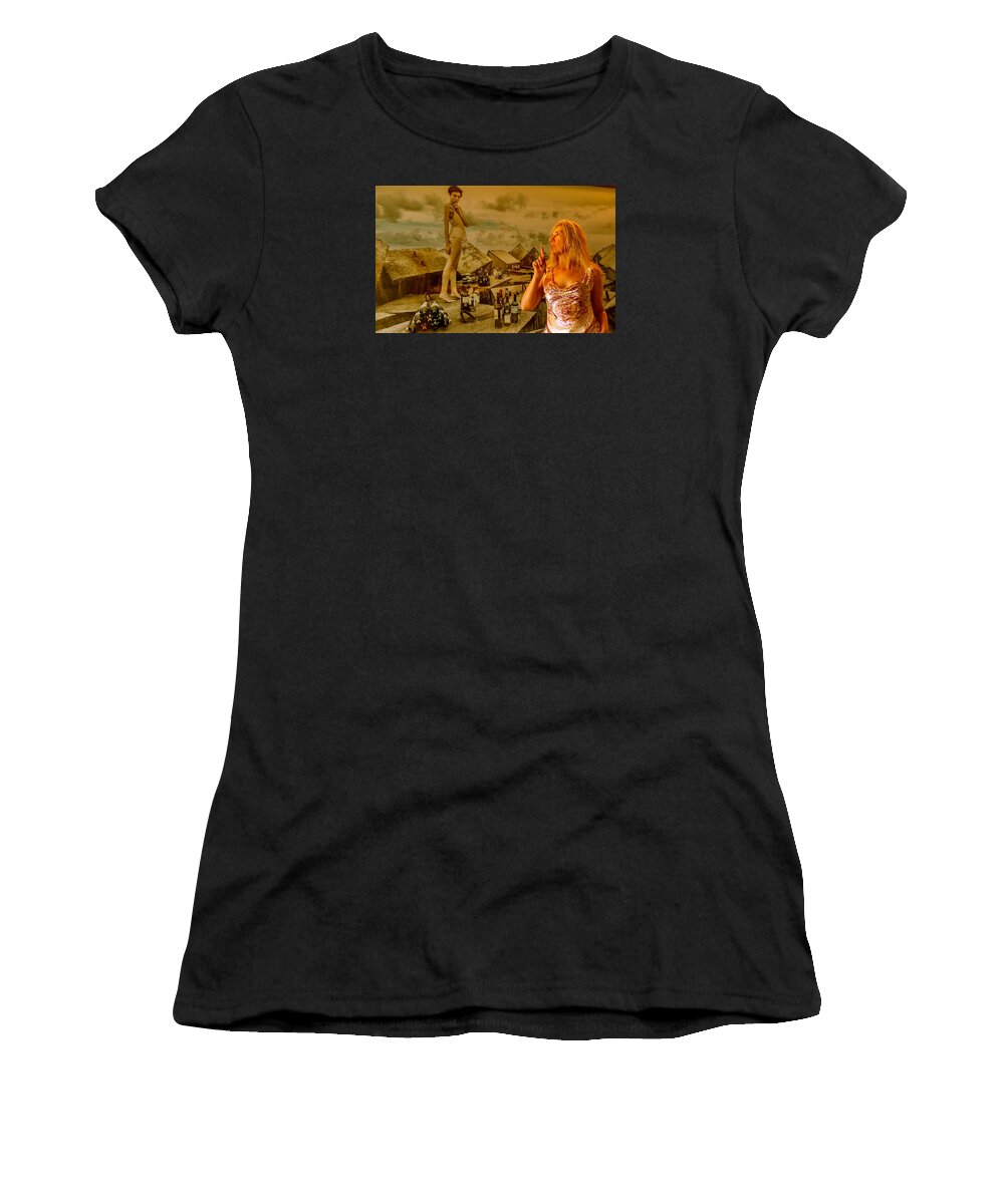 Woman Women's T-Shirt featuring the photograph Secrets by Yelena Tylkina