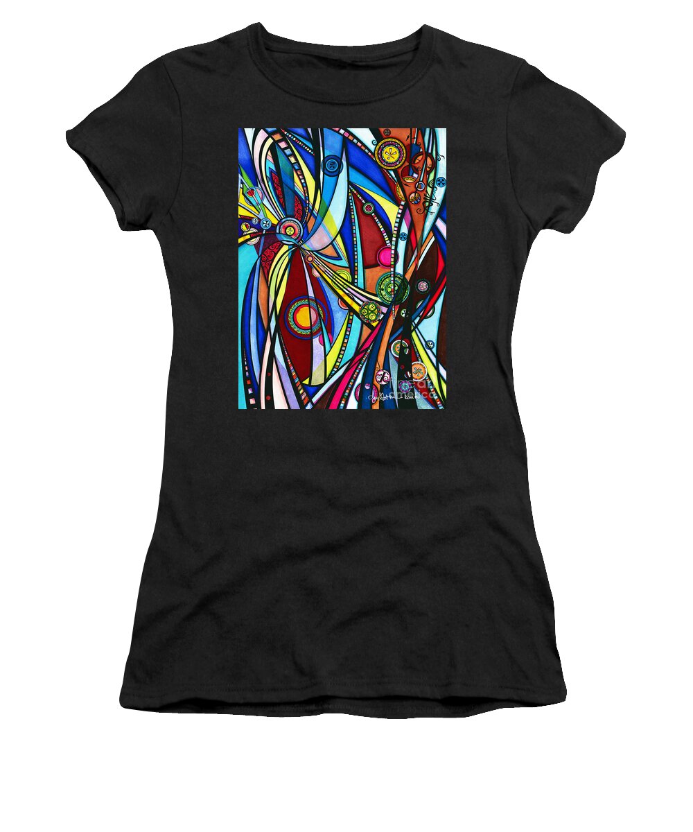 Abstract Women's T-Shirt featuring the drawing Sensual by Joey Gonzalez