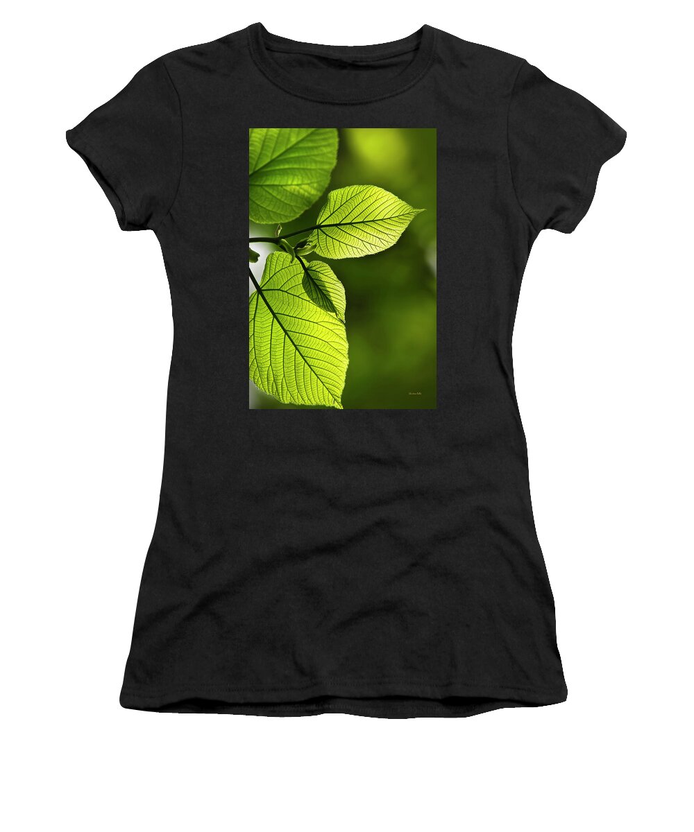 Leaves Women's T-Shirt featuring the photograph Shades Of Green by Christina Rollo