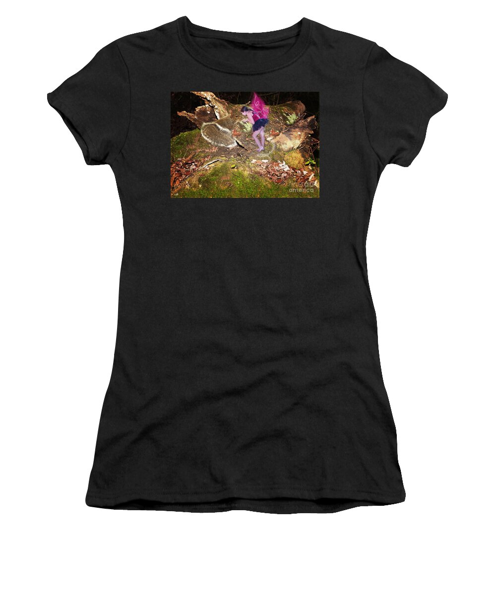 Fairy Women's T-Shirt featuring the photograph Sharing by Sandra Clark