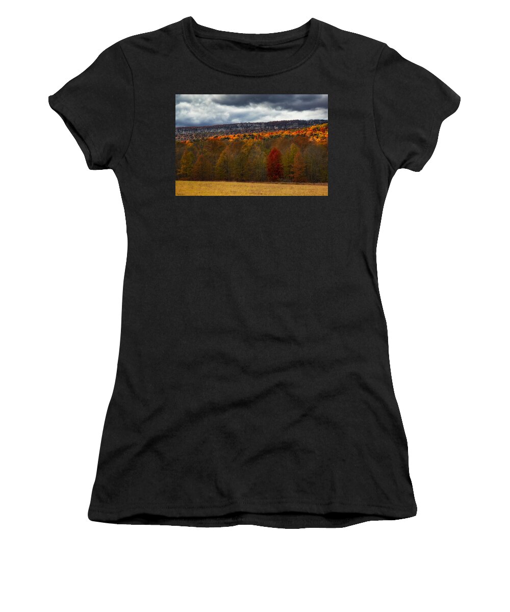 Shawangunk Women's T-Shirt featuring the photograph Shawangunk Mountains Hudson Valley NY by Susan Candelario