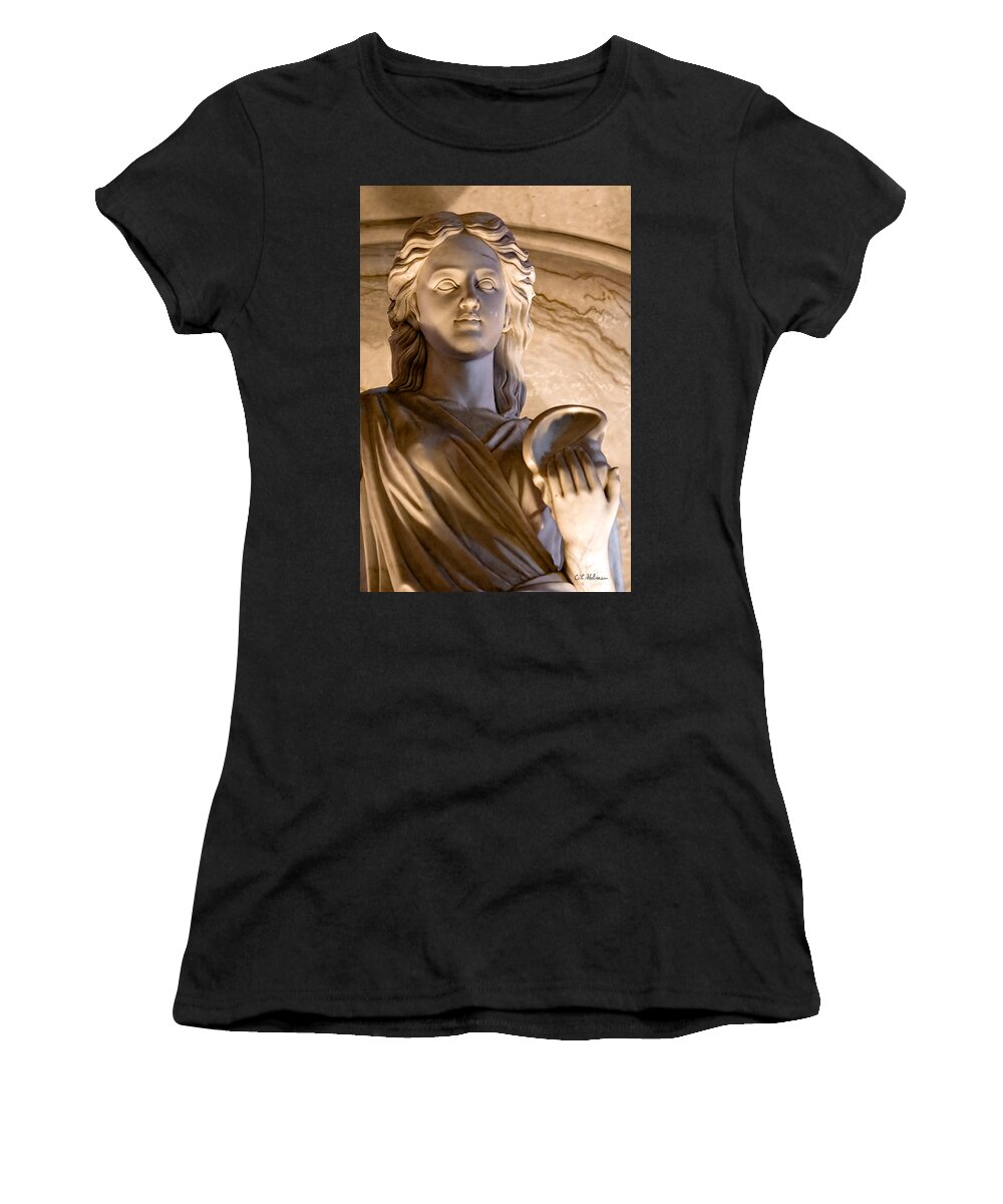 Sculpture Women's T-Shirt featuring the photograph Shell In Hand by Christopher Holmes