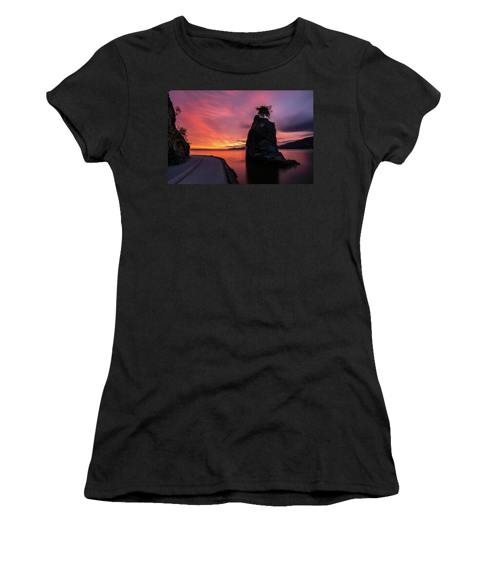 Vancouver Women's T-Shirt featuring the photograph Siwash Rock Along the Sea Wall by Pierre Leclerc Photography