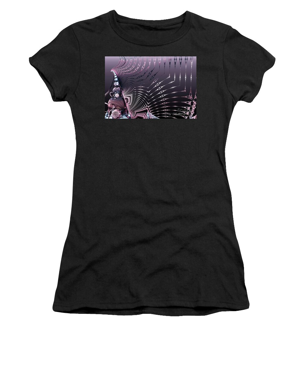Fractal Women's T-Shirt featuring the digital art Skelton Wings by Melissa Messick