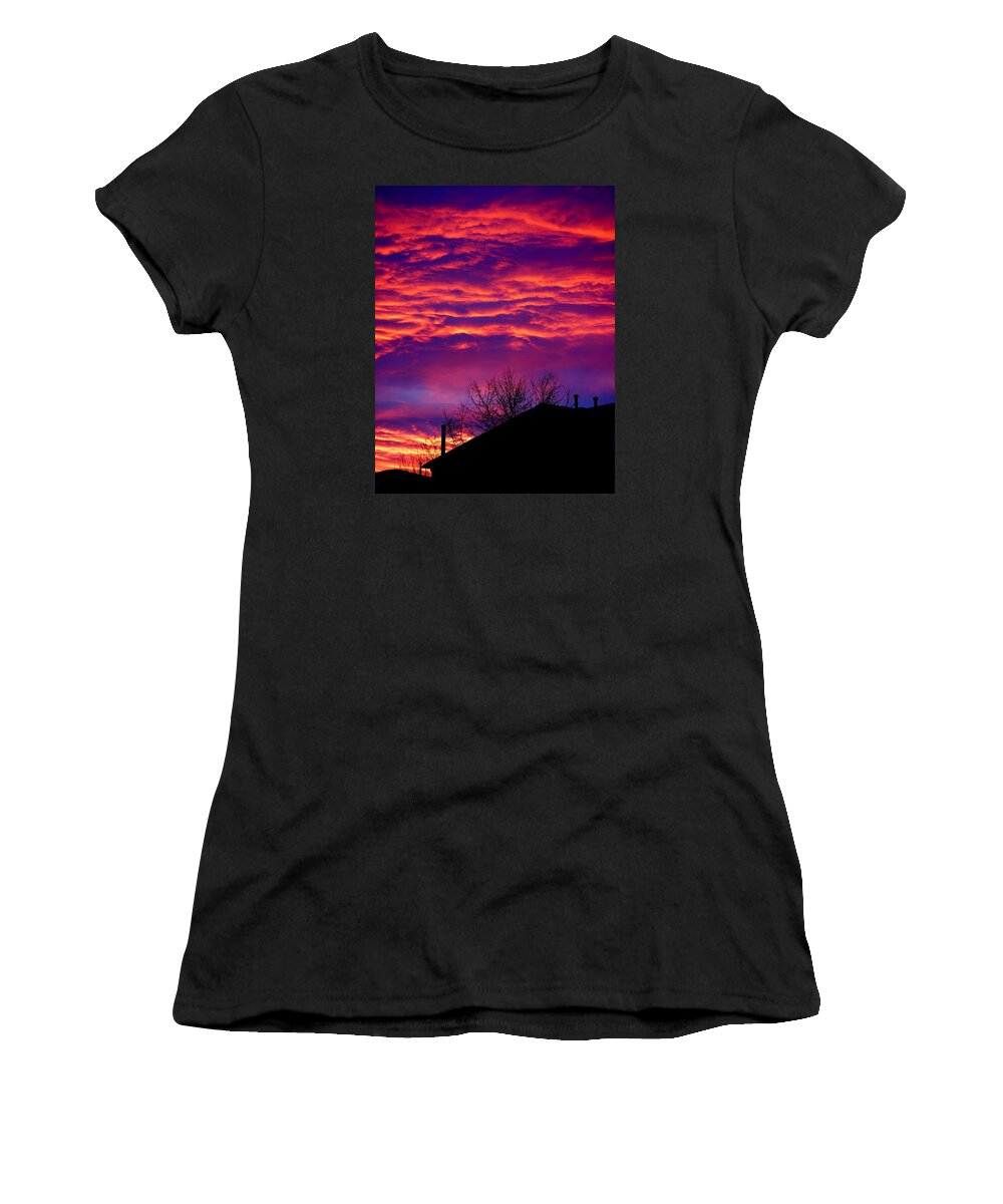 Hell Women's T-Shirt featuring the photograph Sky Drama by Valentino Visentini
