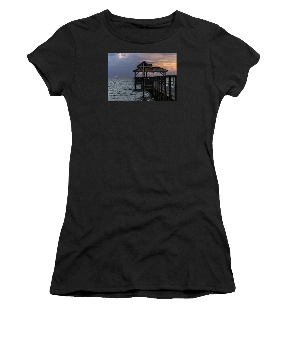 Pier Women's T-Shirt featuring the photograph Sky by Leticia Latocki