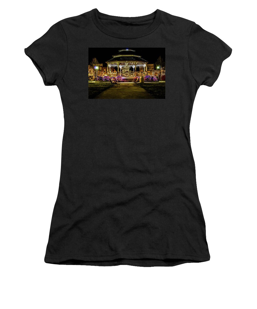 Christmas Women's T-Shirt featuring the photograph Small Town Holiday by Tony HUTSON