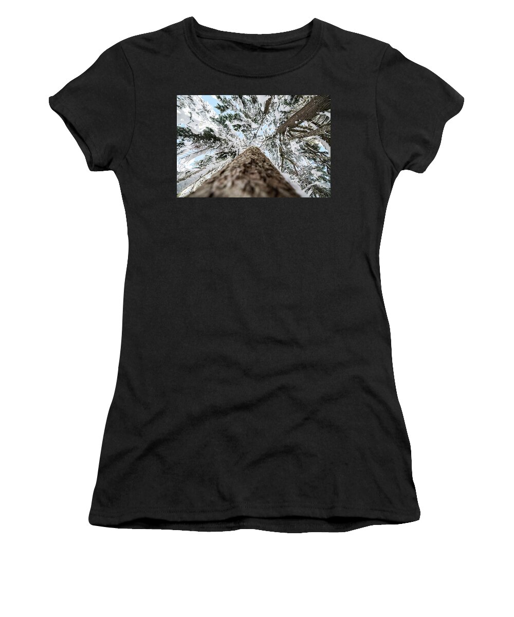 Tree Women's T-Shirt featuring the photograph Snow Covered Trees 4 by Pelo Blanco Photo