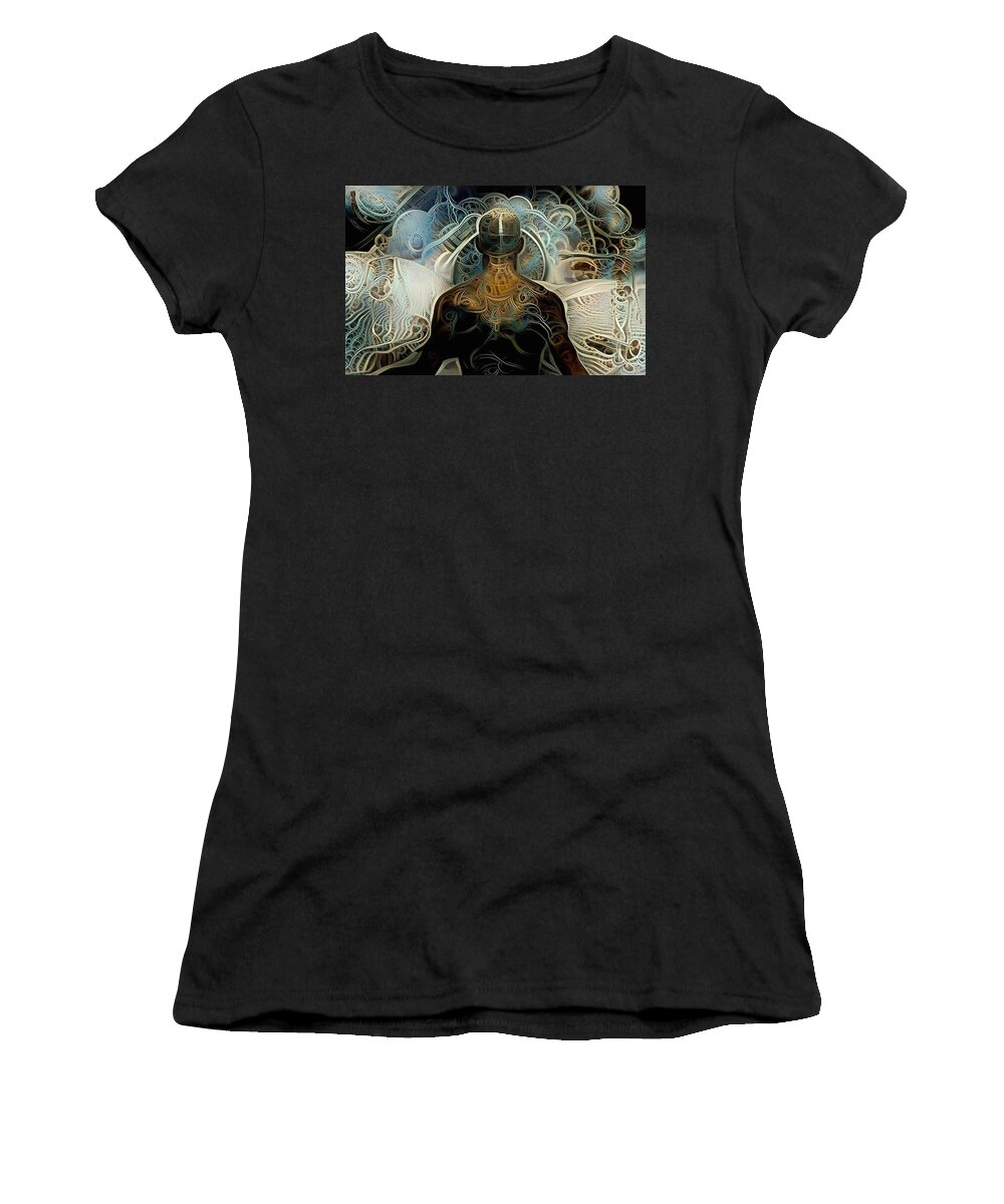 Ornament Women's T-Shirt featuring the digital art Soul journey by Bruce Rolff