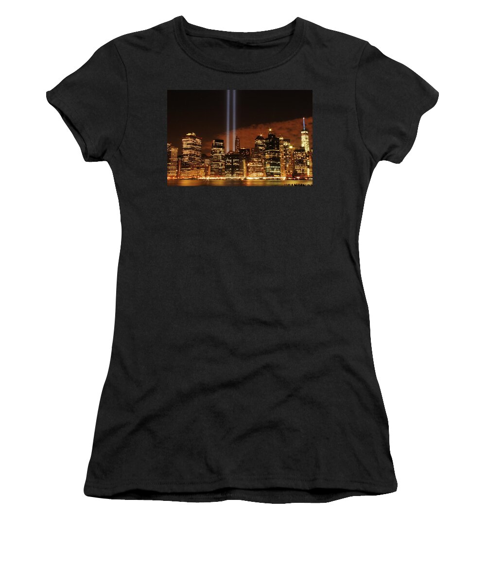 September 11th Women's T-Shirt featuring the photograph Sparking Spirit by Catie Canetti