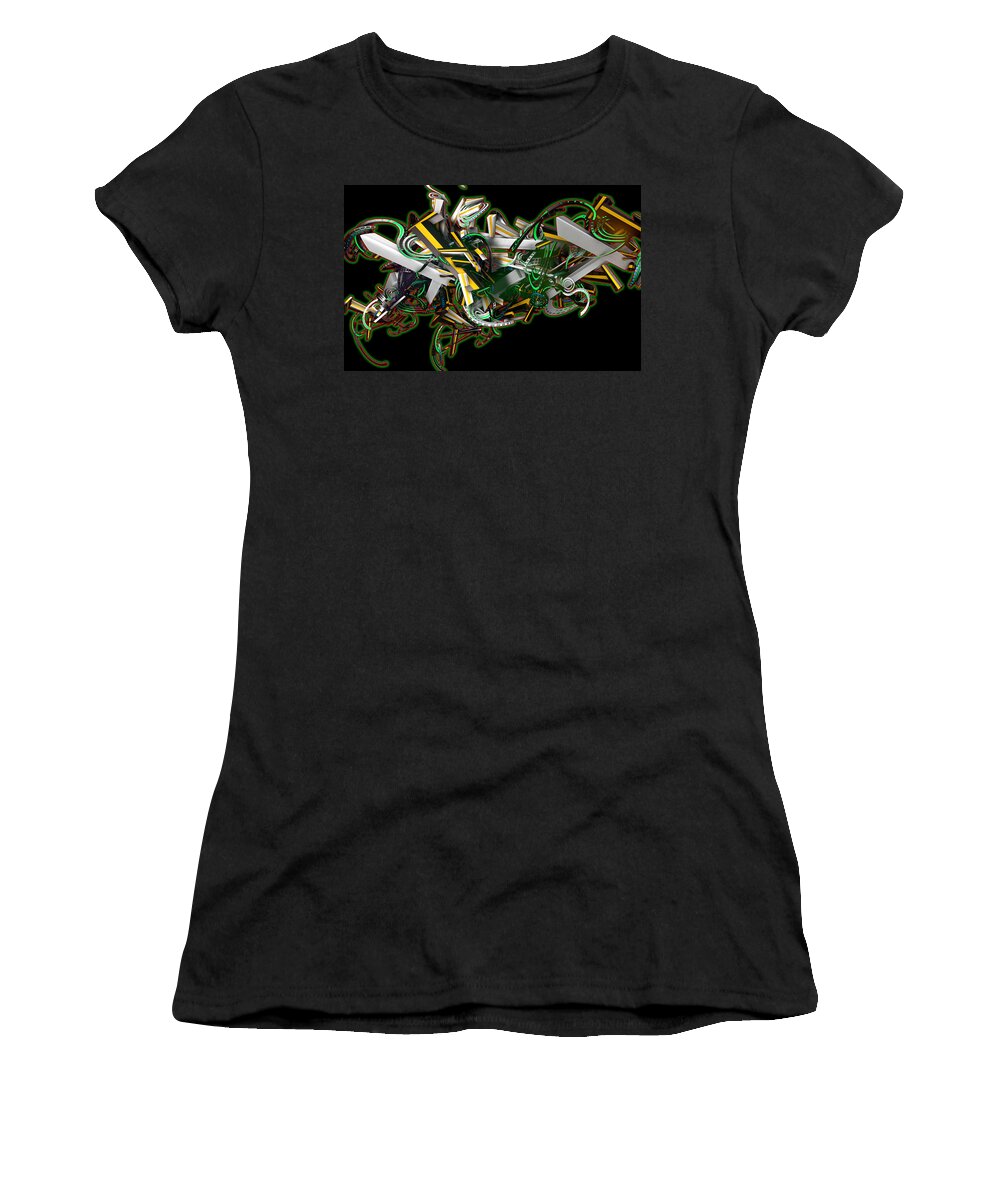 3d Women's T-Shirt featuring the painting Sphazz01 by Williem McWhorter