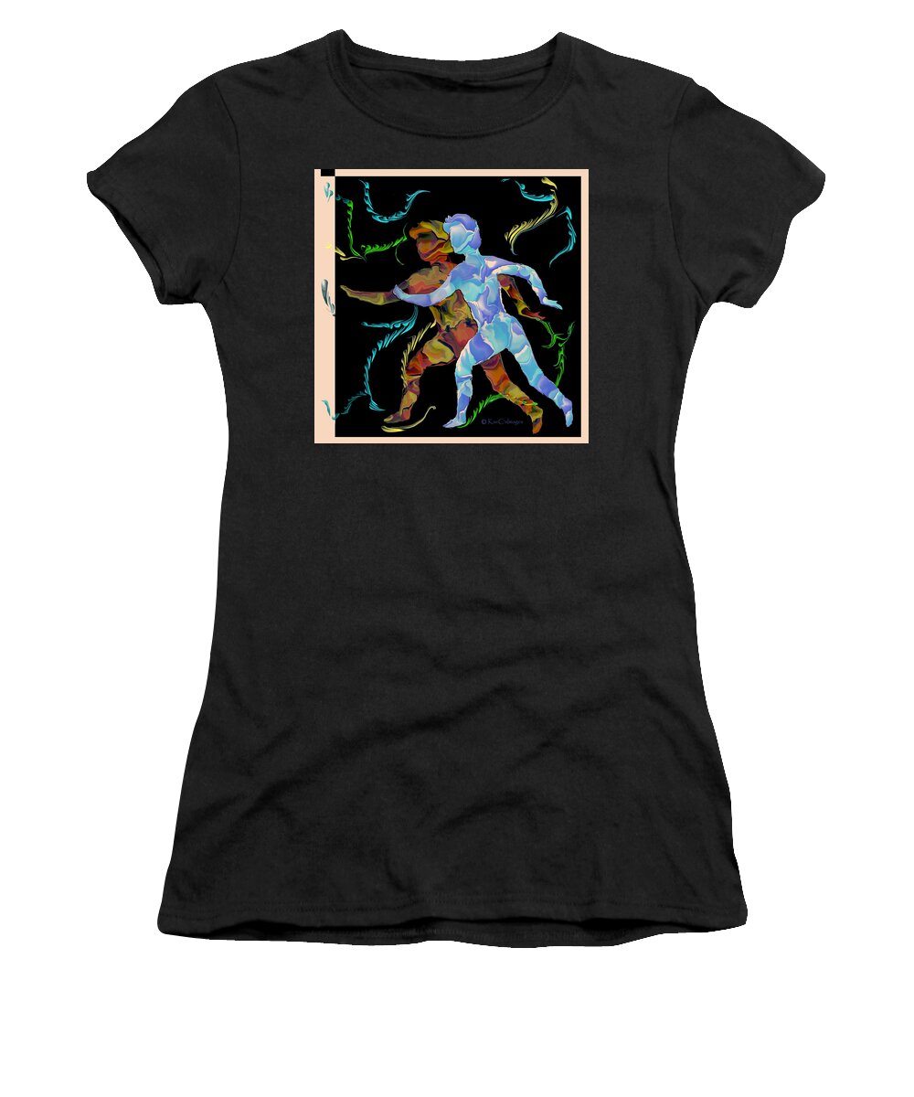 Digital Art Women's T-Shirt featuring the digital art Spirit Chasers by Kae Cheatham