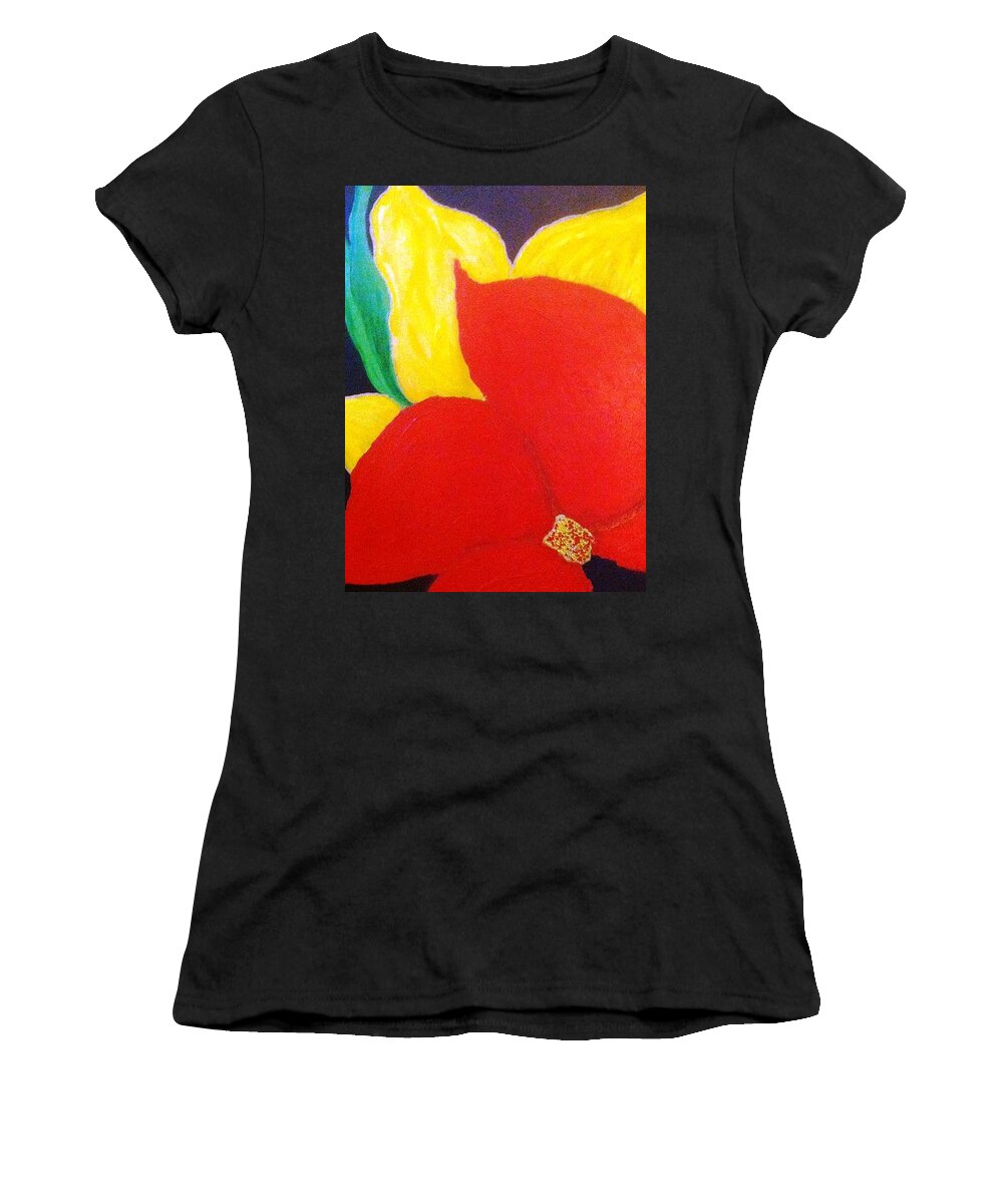  Women's T-Shirt featuring the painting Spring 2 by Lilliana Didovic
