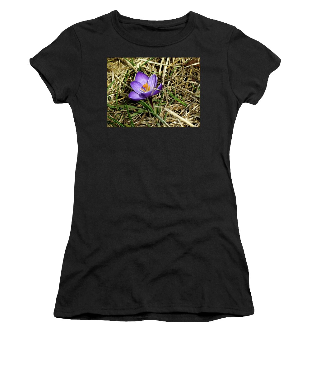 Crocus Women's T-Shirt featuring the photograph Spring Crocus by Azthet Photography