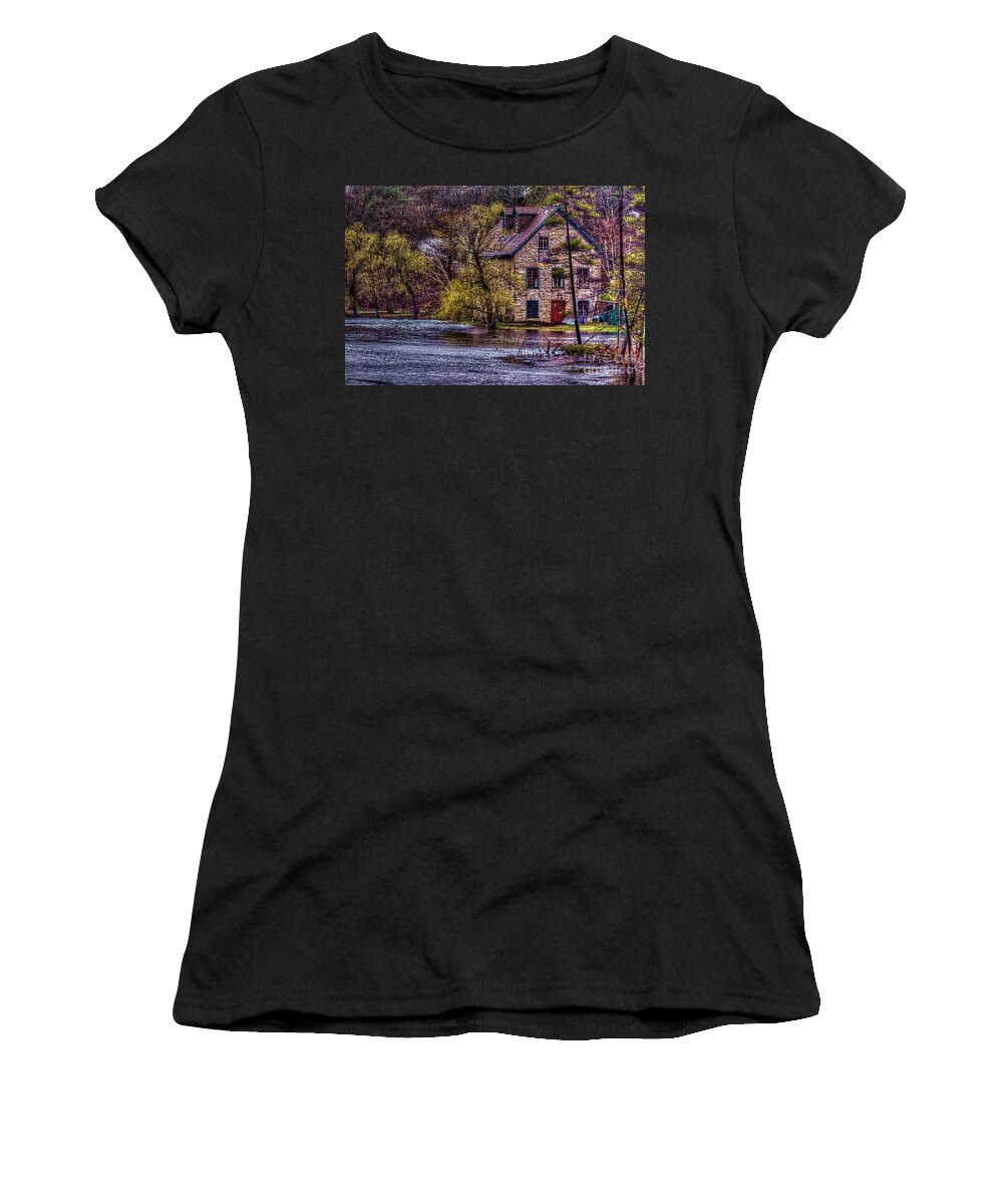 Abandoned Women's T-Shirt featuring the photograph Spring Flood by Roger Monahan