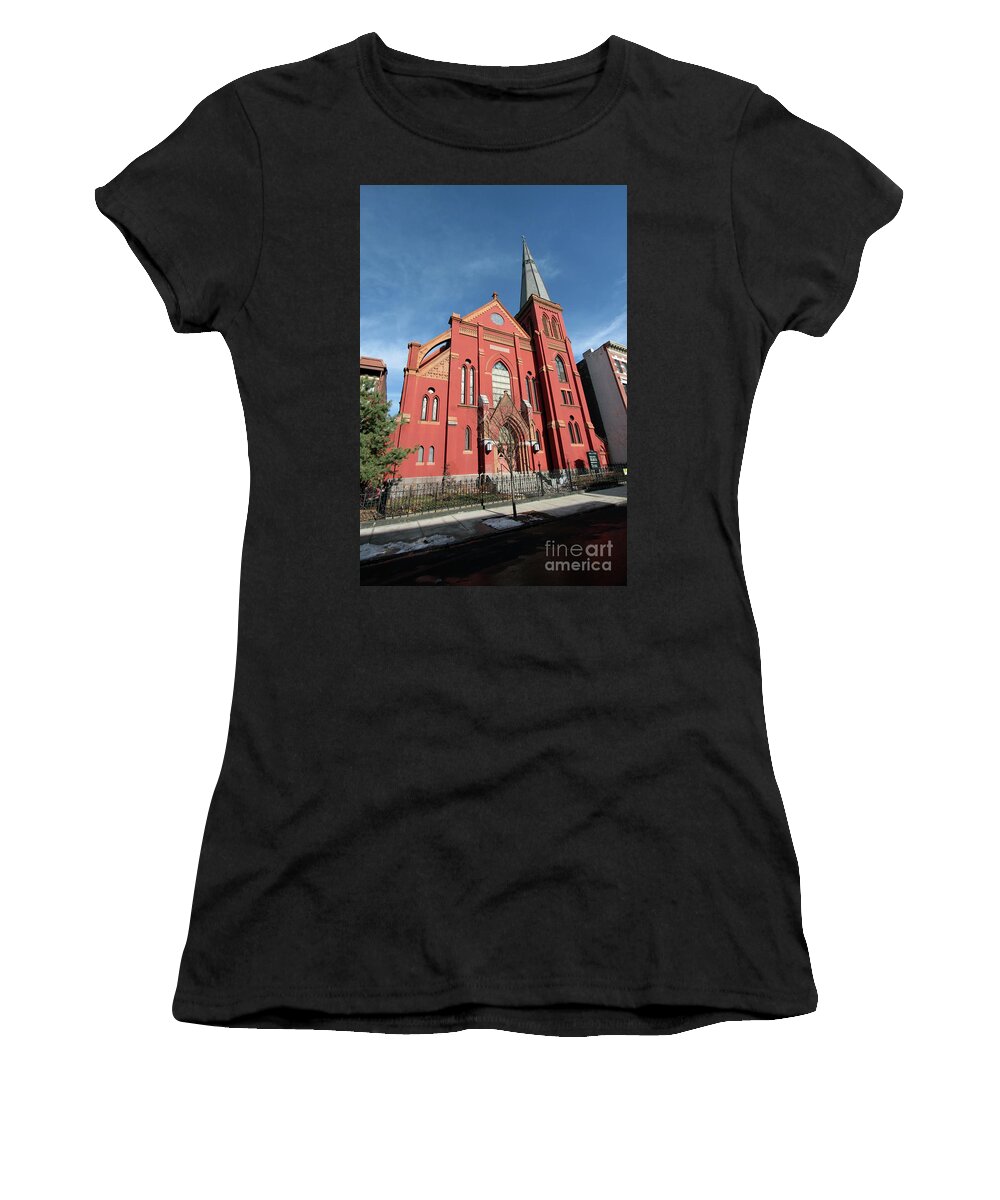 St Johns Luthern Church Women's T-Shirt featuring the photograph St Johns Lutheran Church by Steven Spak