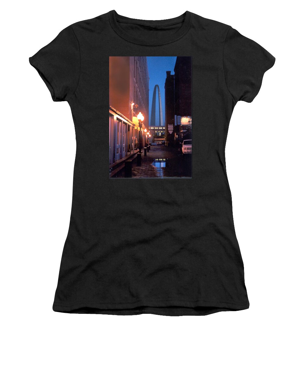 St. Louis Women's T-Shirt featuring the photograph St. Louis Arch by Steve Karol