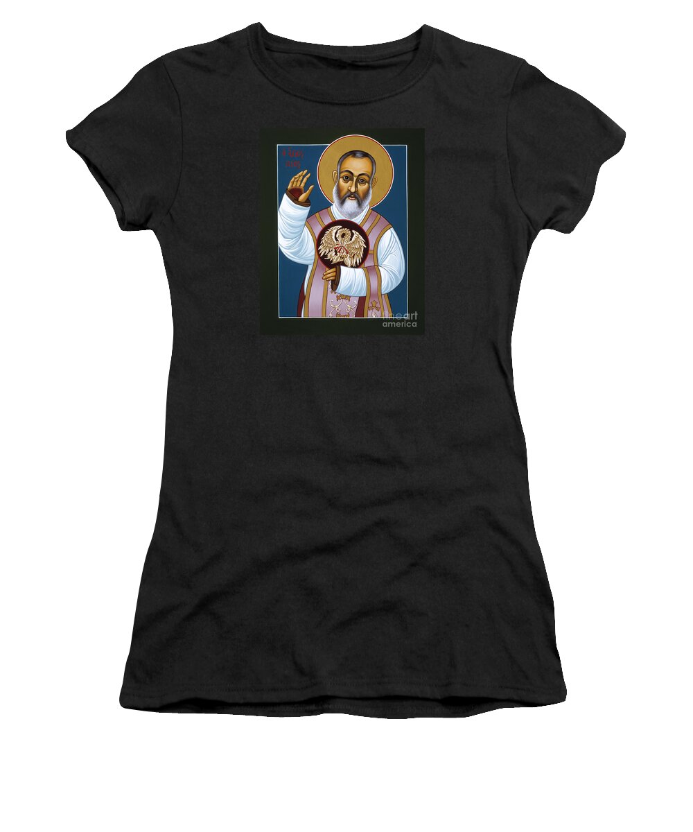 St Padre Pio Mother Pelican Women's T-Shirt featuring the painting St Padre Pio Mother Pelican 047 by William Hart McNichols