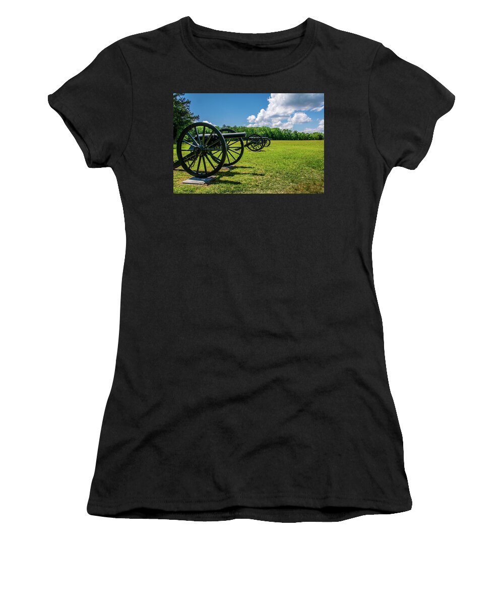 Cannons Women's T-Shirt featuring the photograph Standing Guard by James L Bartlett