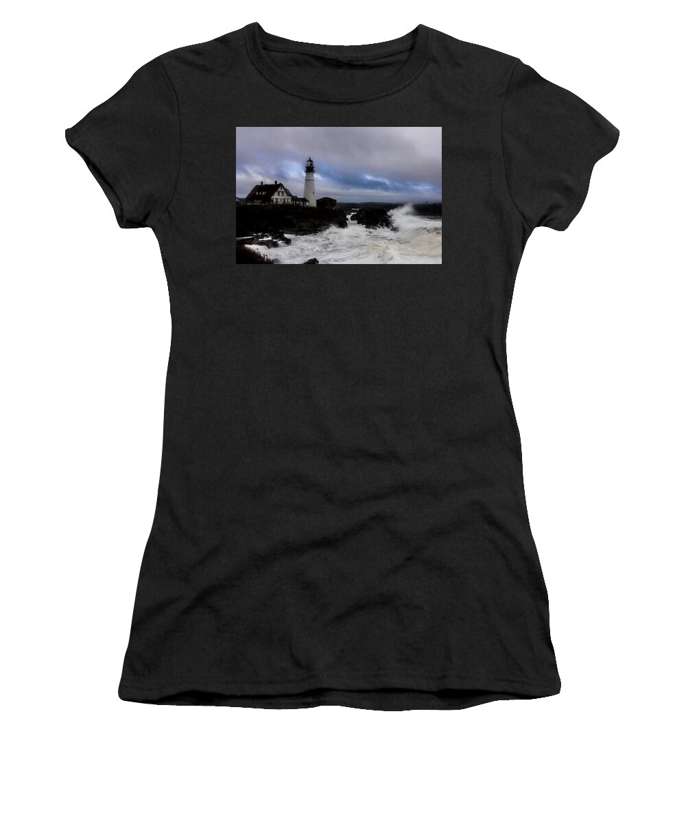 Hurricane Women's T-Shirt featuring the photograph Standing in the Storm by Darryl Hendricks