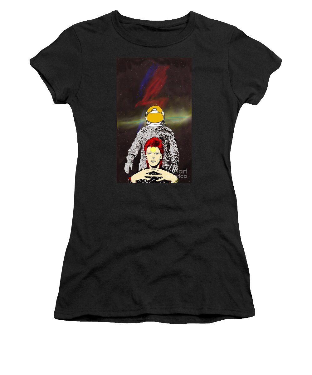 Liza Jane Women's T-Shirt featuring the digital art Starman Bowie by Jason Tricktop Matthews