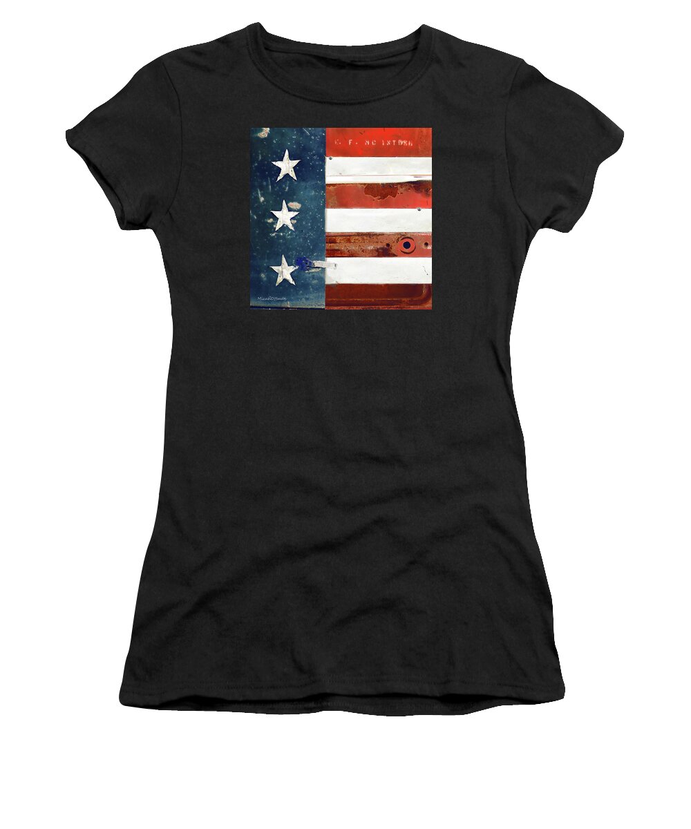 Flag Women's T-Shirt featuring the digital art Stars'n'Stripes by Micah Offman
