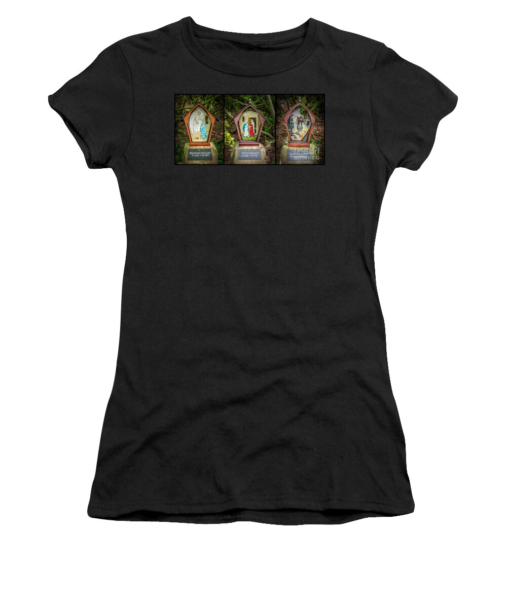 Catholic Women's T-Shirt featuring the photograph Stations of the Cross 1 by Adrian Evans