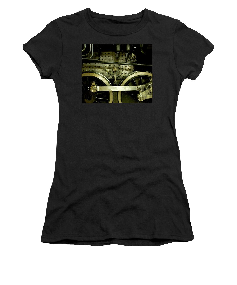 Train Photographs Women's T-Shirt featuring the photograph Steam Power I by Theresa Tahara