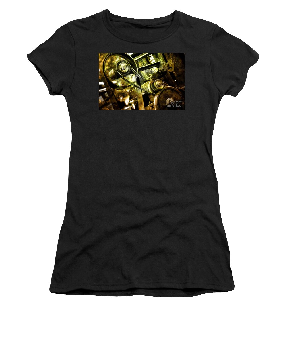 Antique Machinery Women's T-Shirt featuring the photograph Still Working by Michael Eingle
