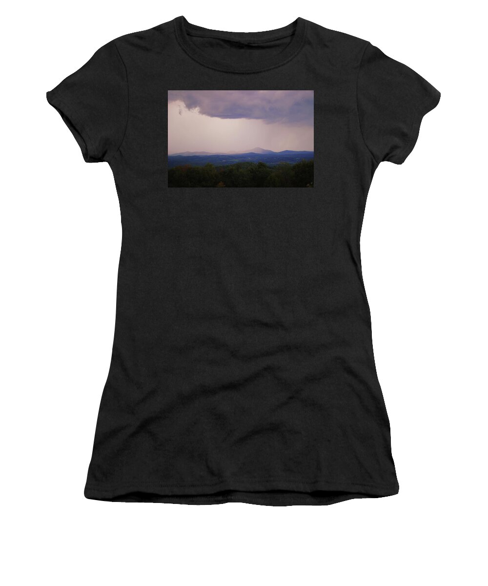 Nature Women's T-Shirt featuring the photograph Storm at Lewis Fork Overlook by Cathy Lindsey