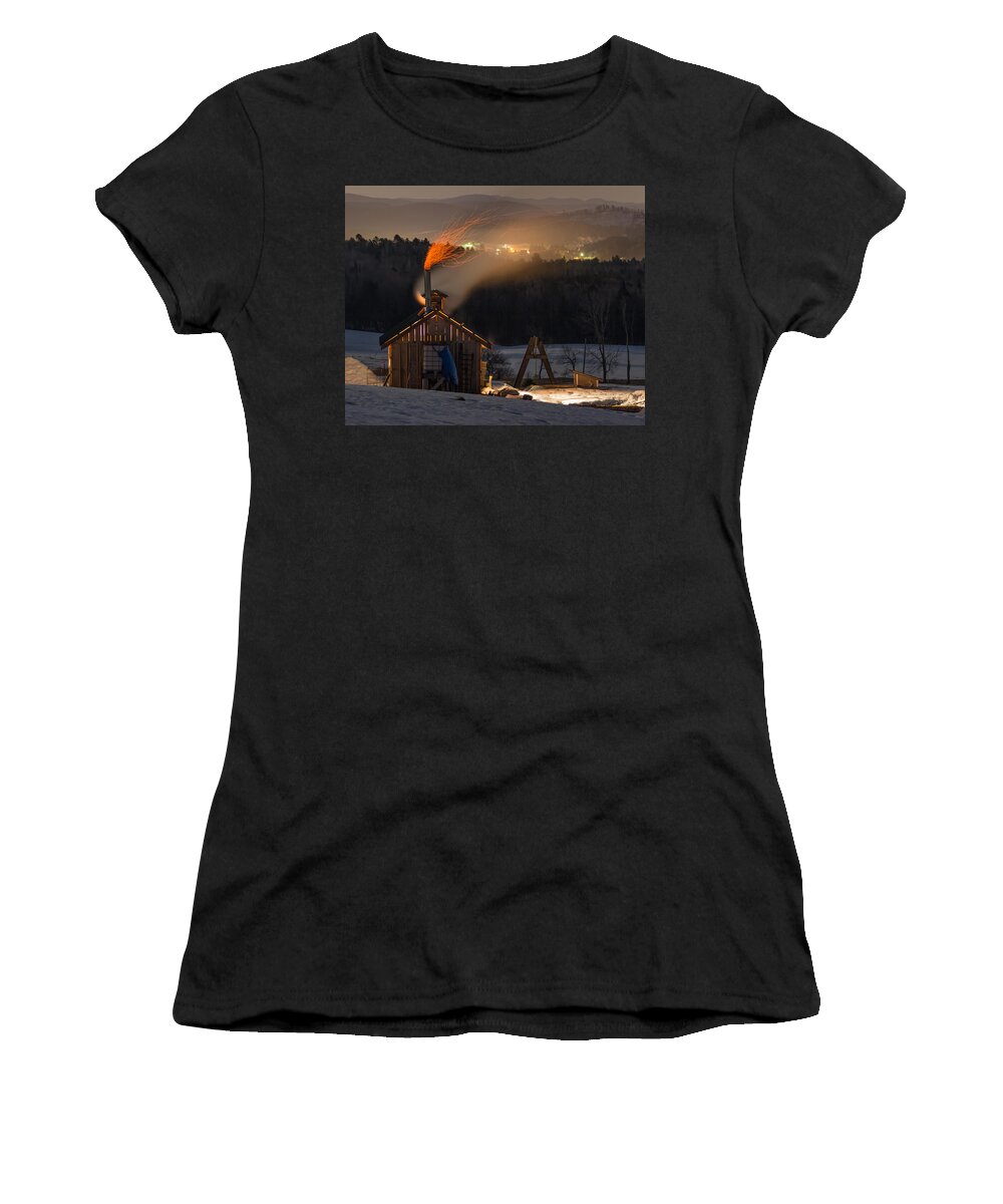 Vermont Women's T-Shirt featuring the photograph Sugaring View by Tim Kirchoff
