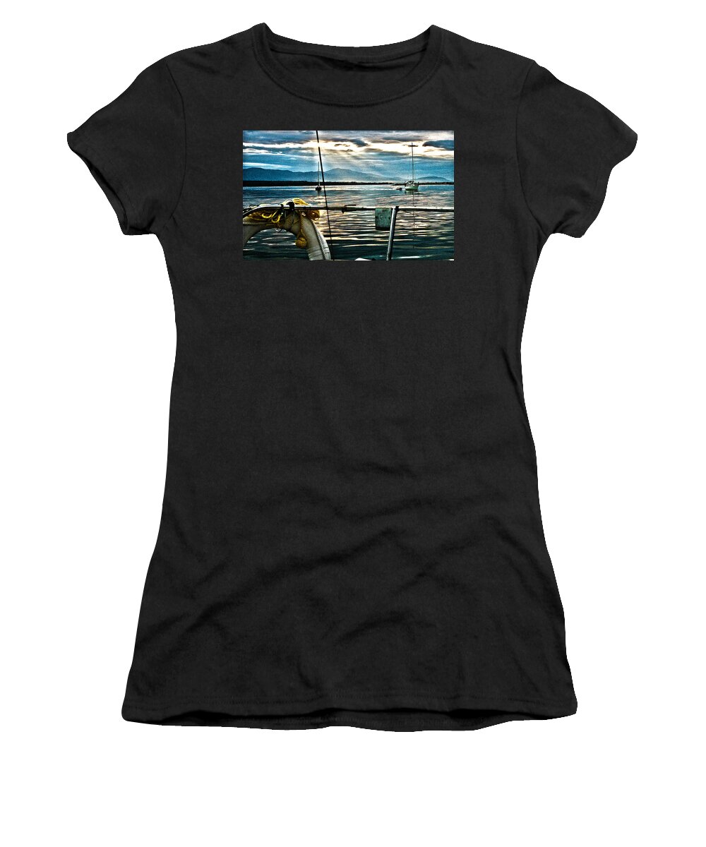 Summer Women's T-Shirt featuring the photograph Summer Eve at Sea by Alicia Kent