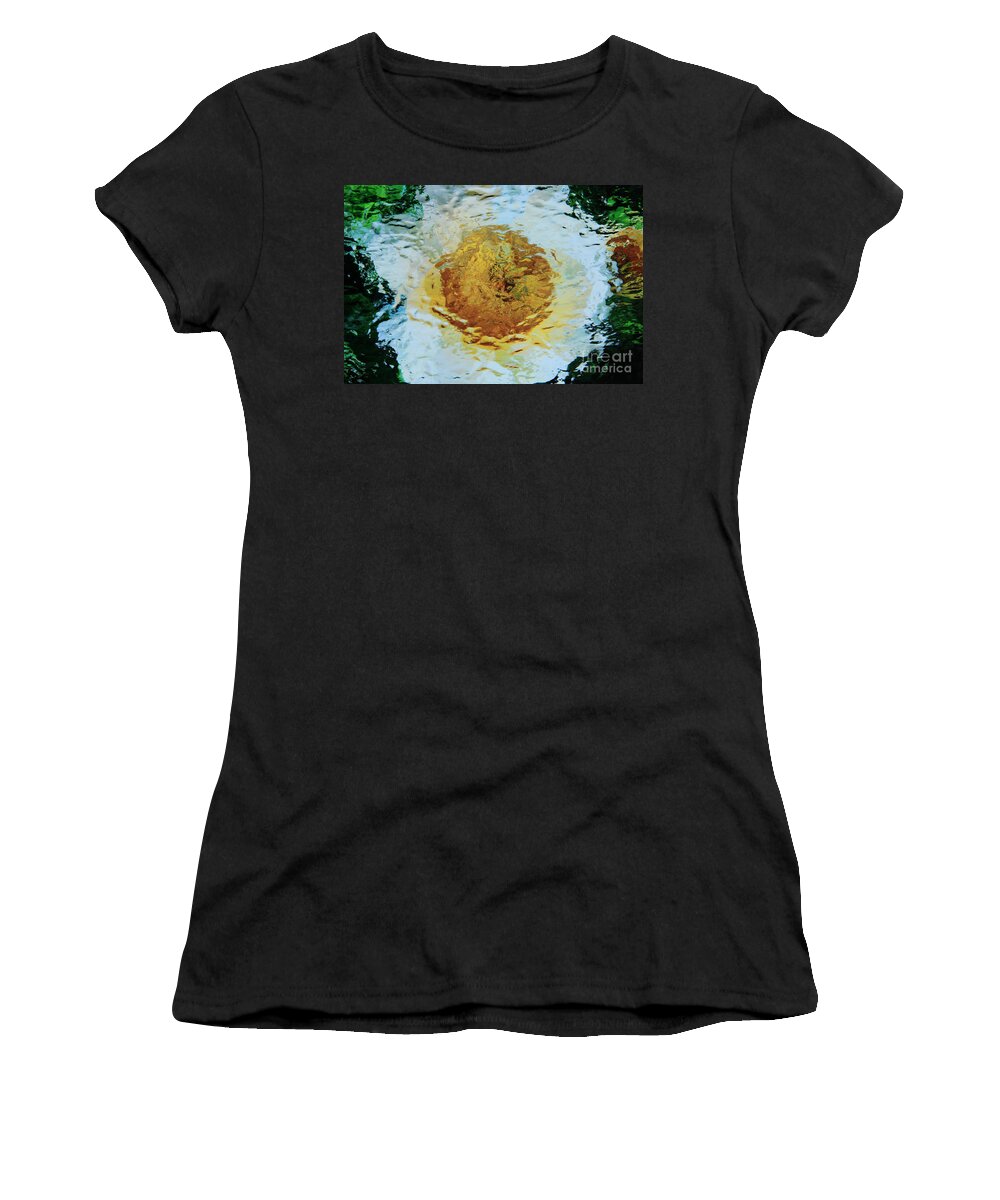 Impressionistic Women's T-Shirt featuring the photograph Sun and Moon Peony Impression by Jeanette French