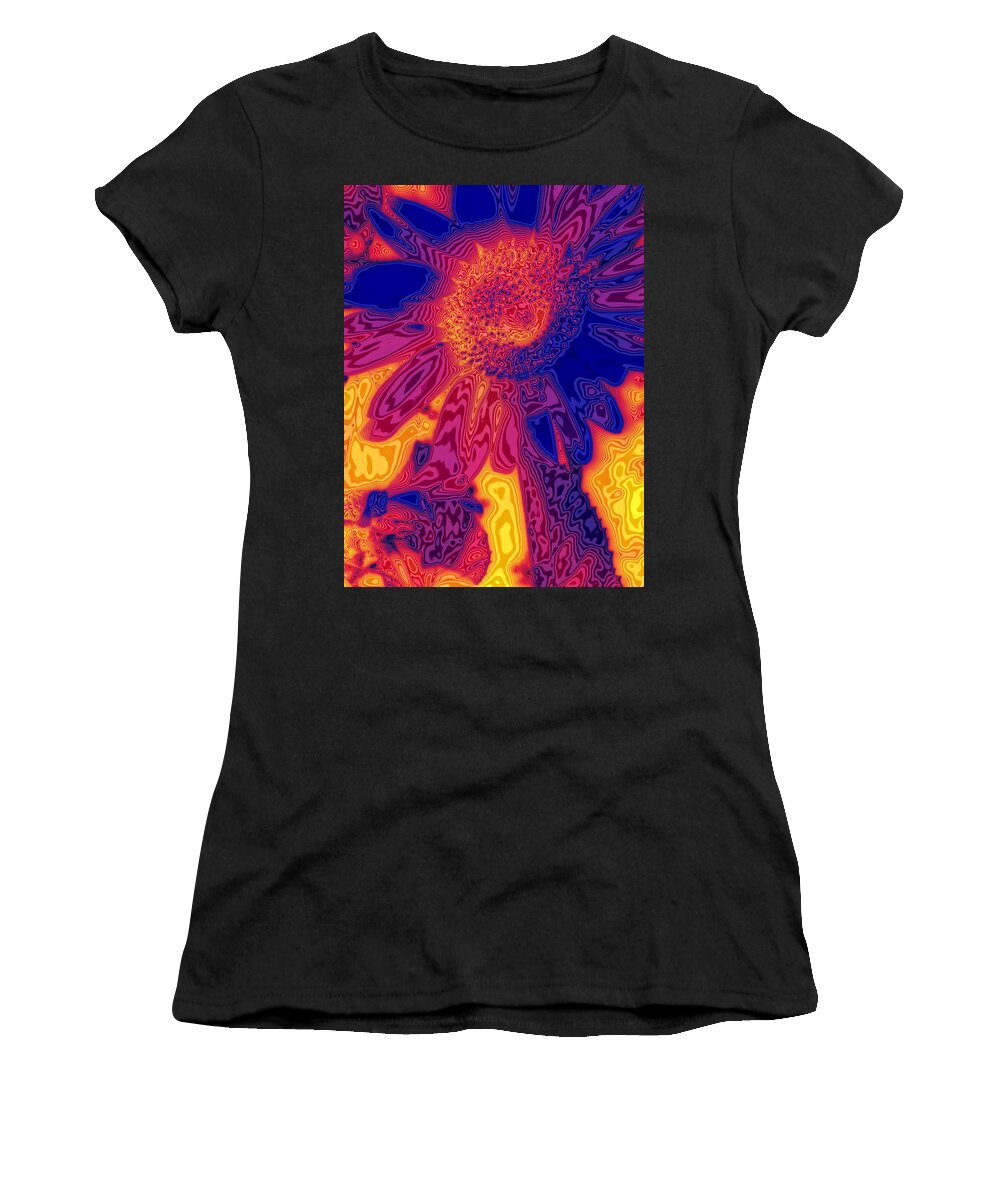 Sunflower Women's T-Shirt featuring the photograph Sunny and Wild by Stephen Anderson