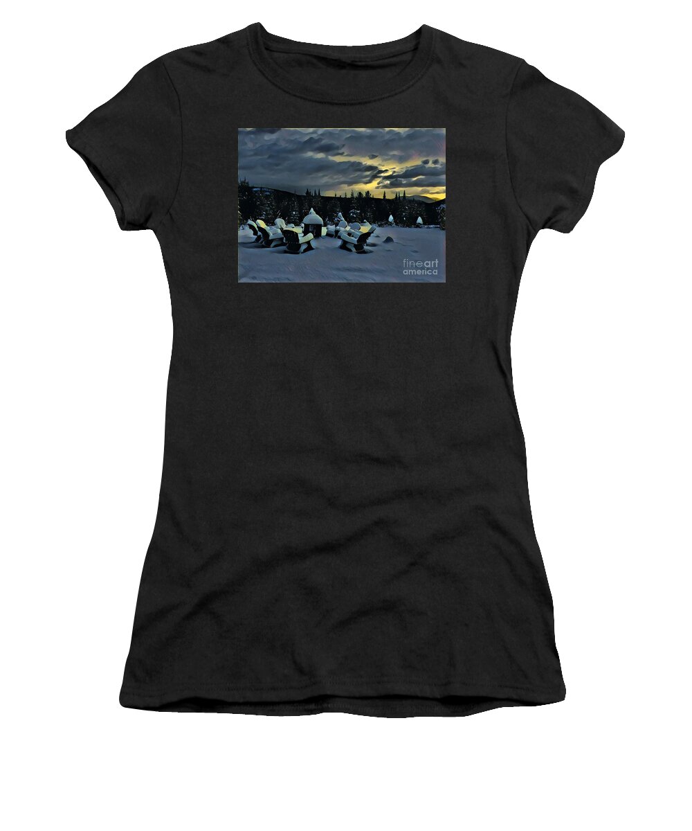 Sunrise Women's T-Shirt featuring the digital art Sunrise After Storm by David Rucker