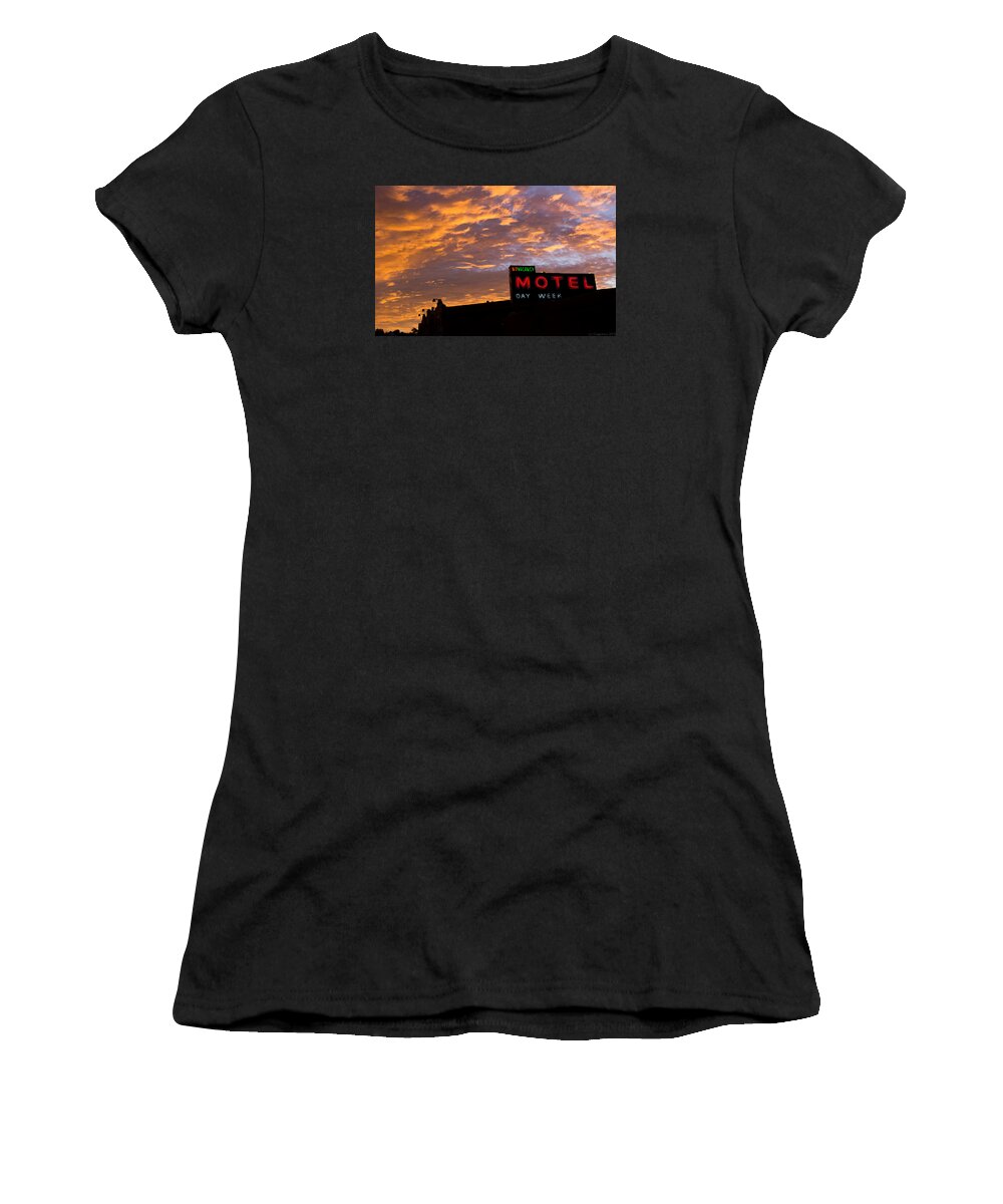 Sunrise Women's T-Shirt featuring the photograph Sunrise enters Capitola by Lora Lee Chapman