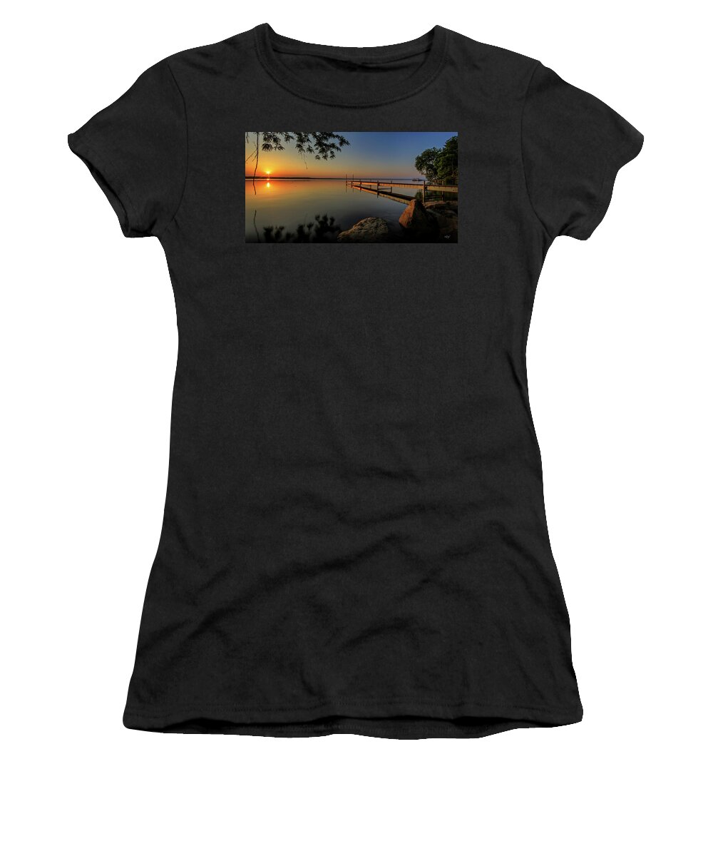 Cayuga Women's T-Shirt featuring the photograph Sunrise over Cayuga Lake by Everet Regal
