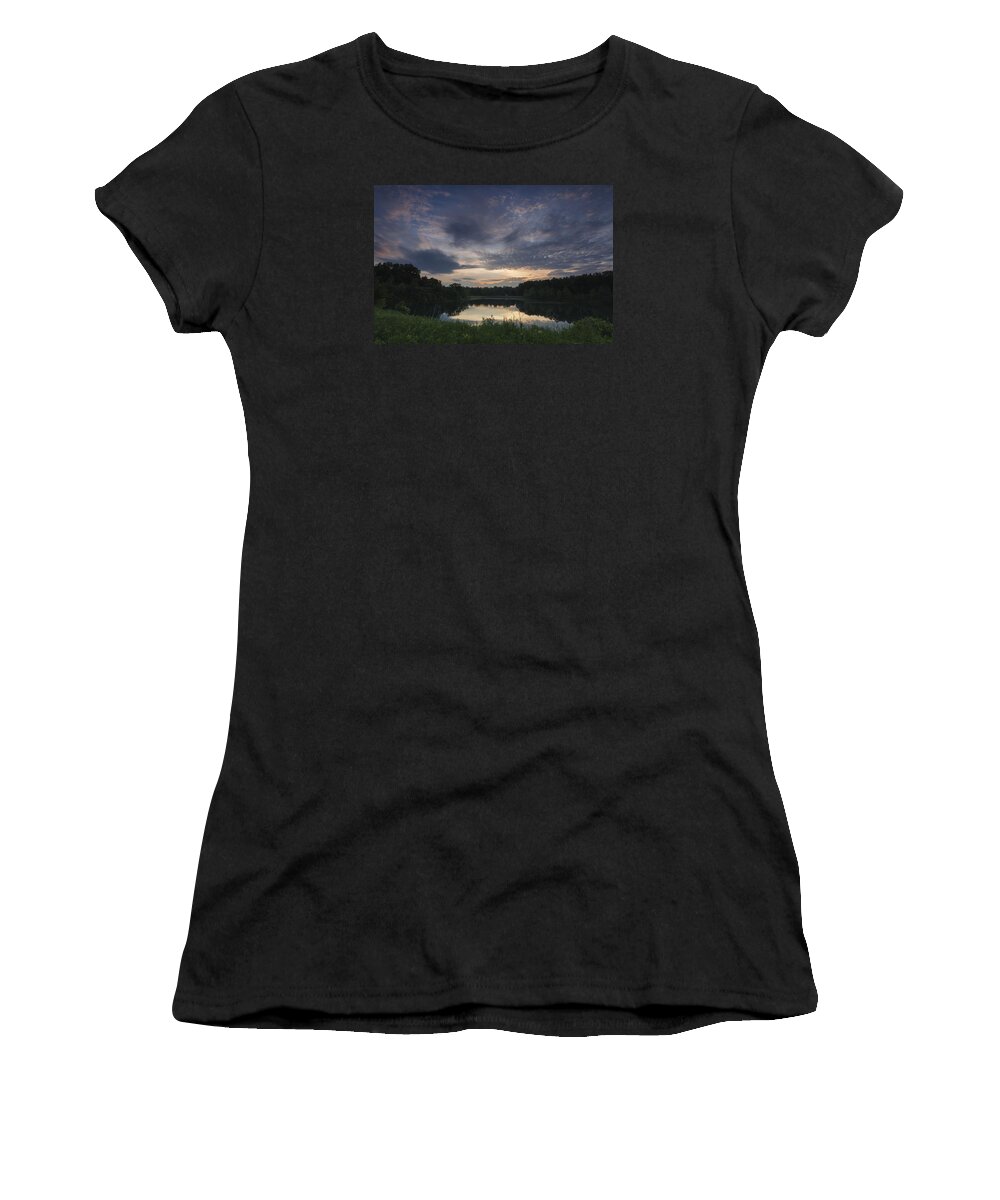 Sunrise Women's T-Shirt featuring the photograph Sunrise over Indigo Lake by David Watkins