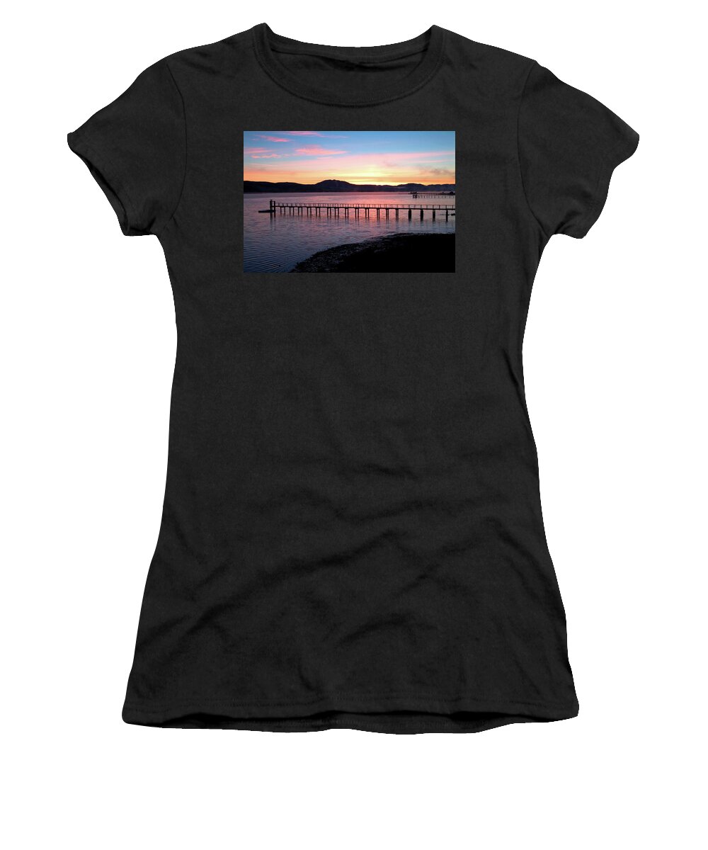 Sunrise Women's T-Shirt featuring the photograph Sunrise Over Tomales Bay by Charlene Mitchell