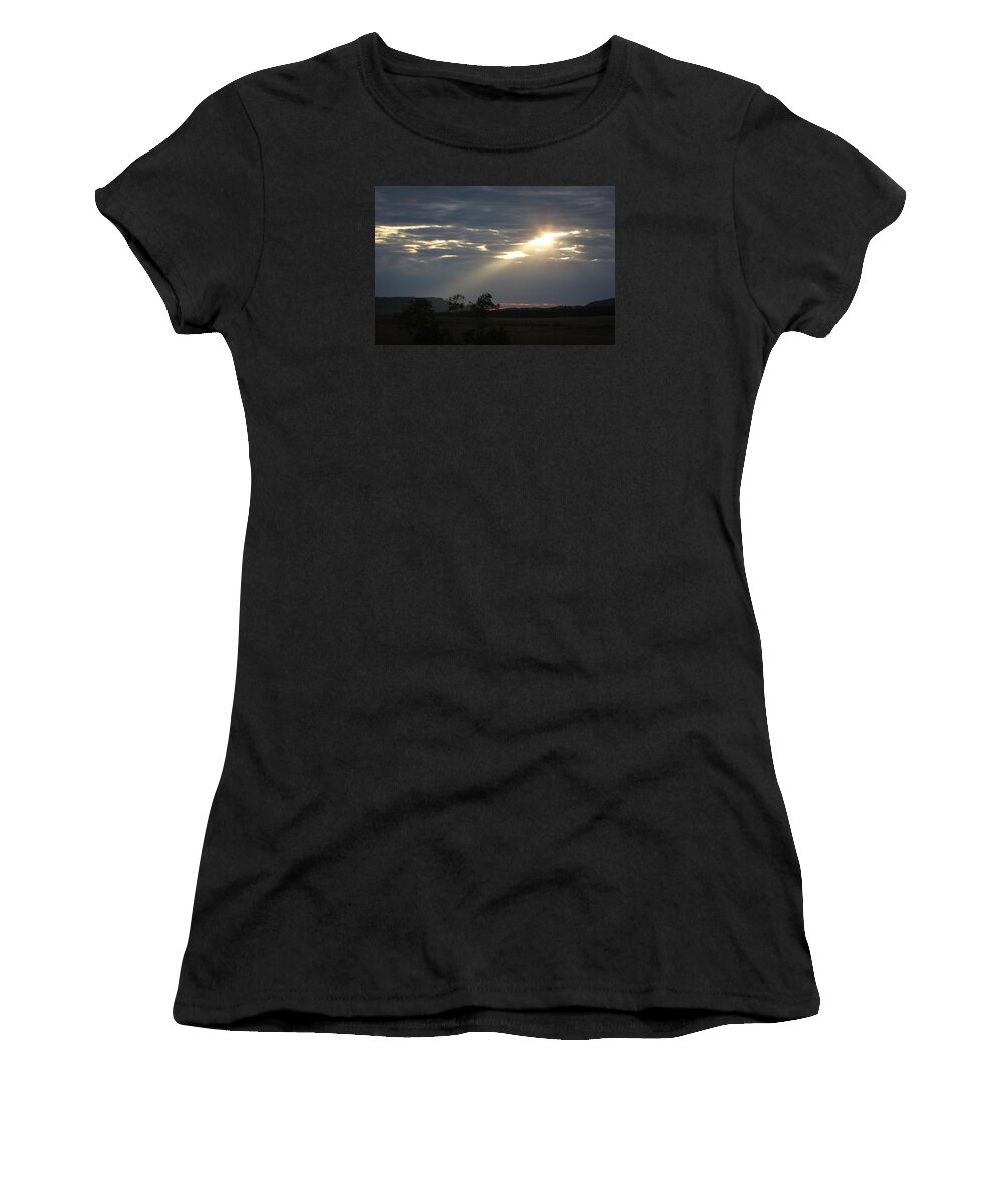Wyoming Women's T-Shirt featuring the photograph Suns Ray by Diane Bohna