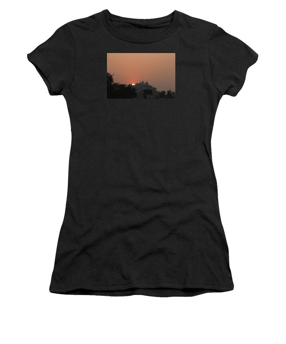 Barsana Women's T-Shirt featuring the photograph Sunset, Barsana by Jennifer Mazzucco