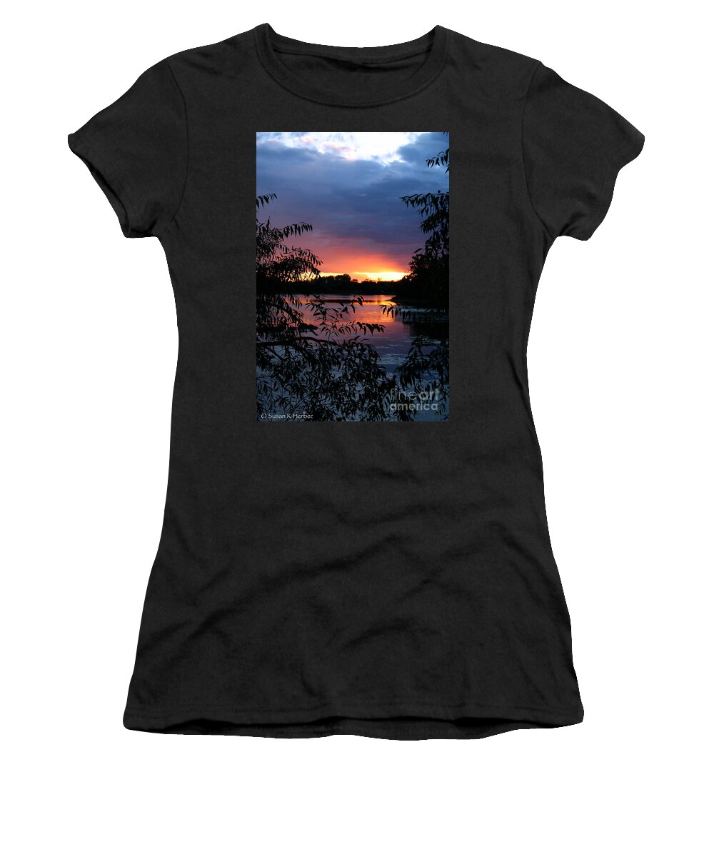  Women's T-Shirt featuring the photograph Sunset Cove by Susan Herber
