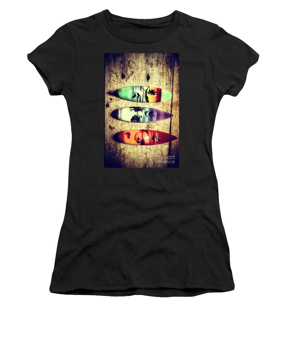 Surfing Women's T-Shirt featuring the photograph Surfers parade by Jorgo Photography
