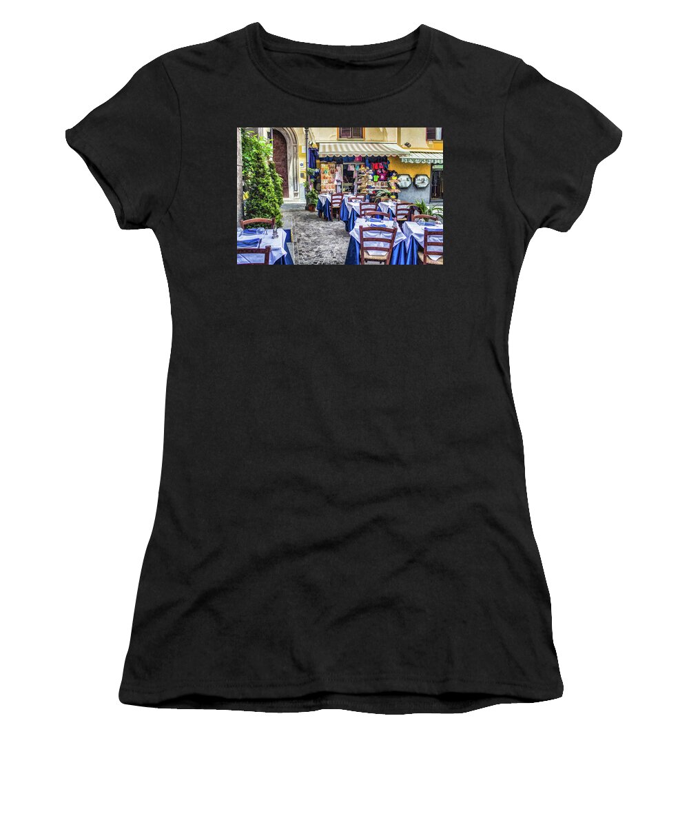 Italy Women's T-Shirt featuring the digital art Table for Two by Lisa Lemmons-Powers
